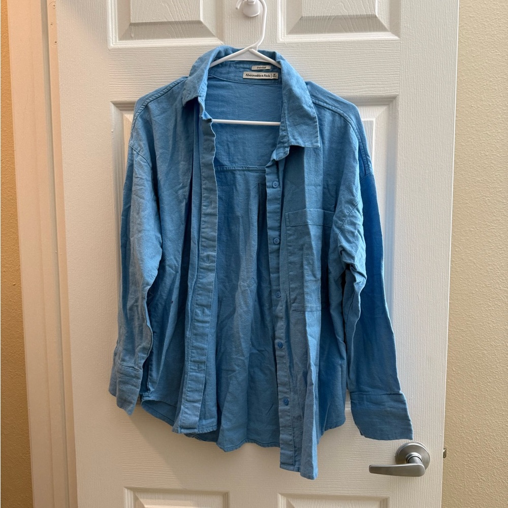 Abercrombie & Fitch Light Blue Button-Down Shirt